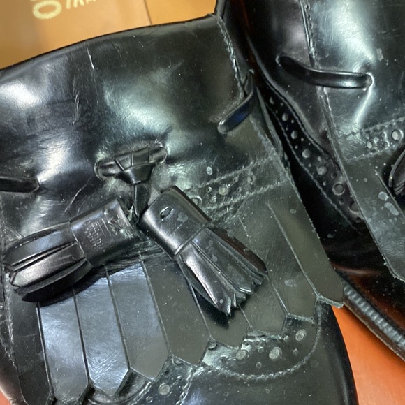 Salvatore Ferragamo oxfords black leather kiltie toe 11.5D vintage main image 6